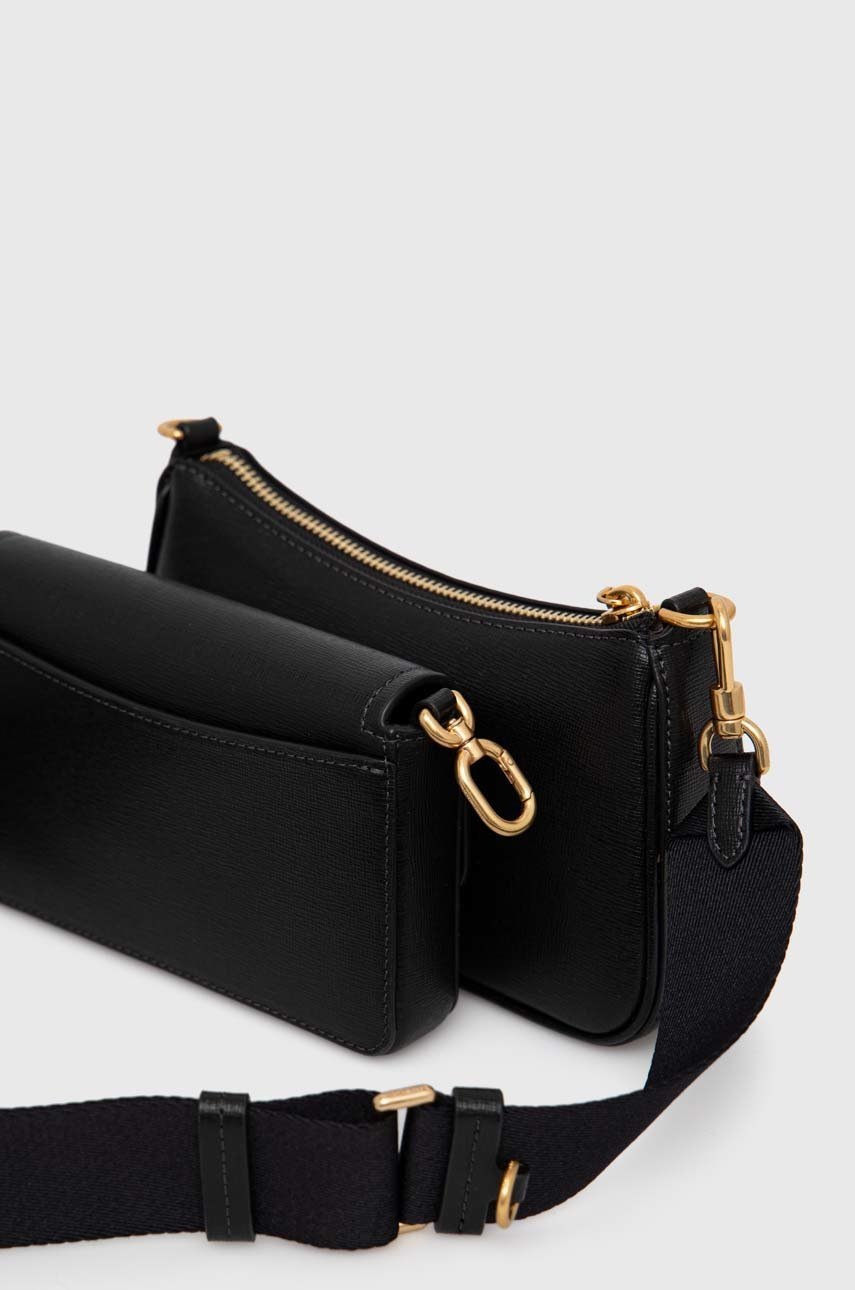 δερμάτινη τσάντα Kate Spade χρώμα: μαύρο φωτογραφία