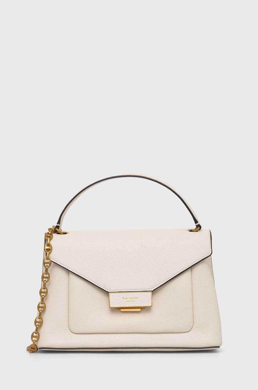 

Кожена чанта Kate Spade в бежово, Бежов