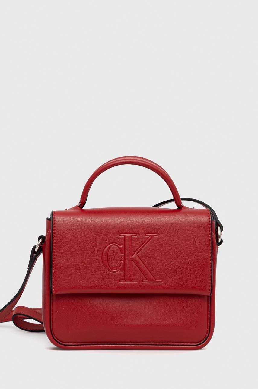 

Чанта Calvin Klein Jeans в червено, Червен