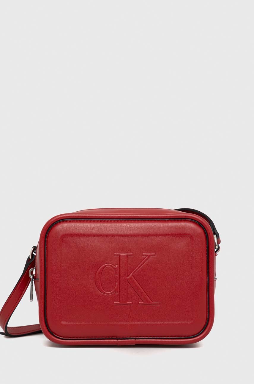 

Чанта Calvin Klein Jeans в червено, Червен