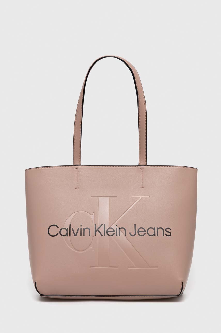 

Чанта Calvin Klein Jeans в розово, Розов