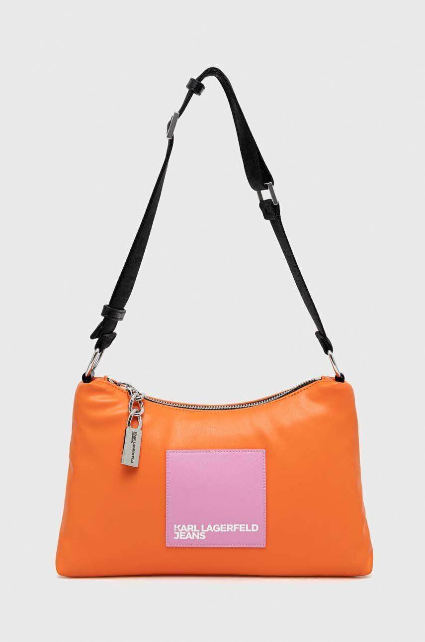 Karl Lagerfeld Jeans poseta culoarea portocaliu Pret Mic accesorii imagine noua gjx.ro