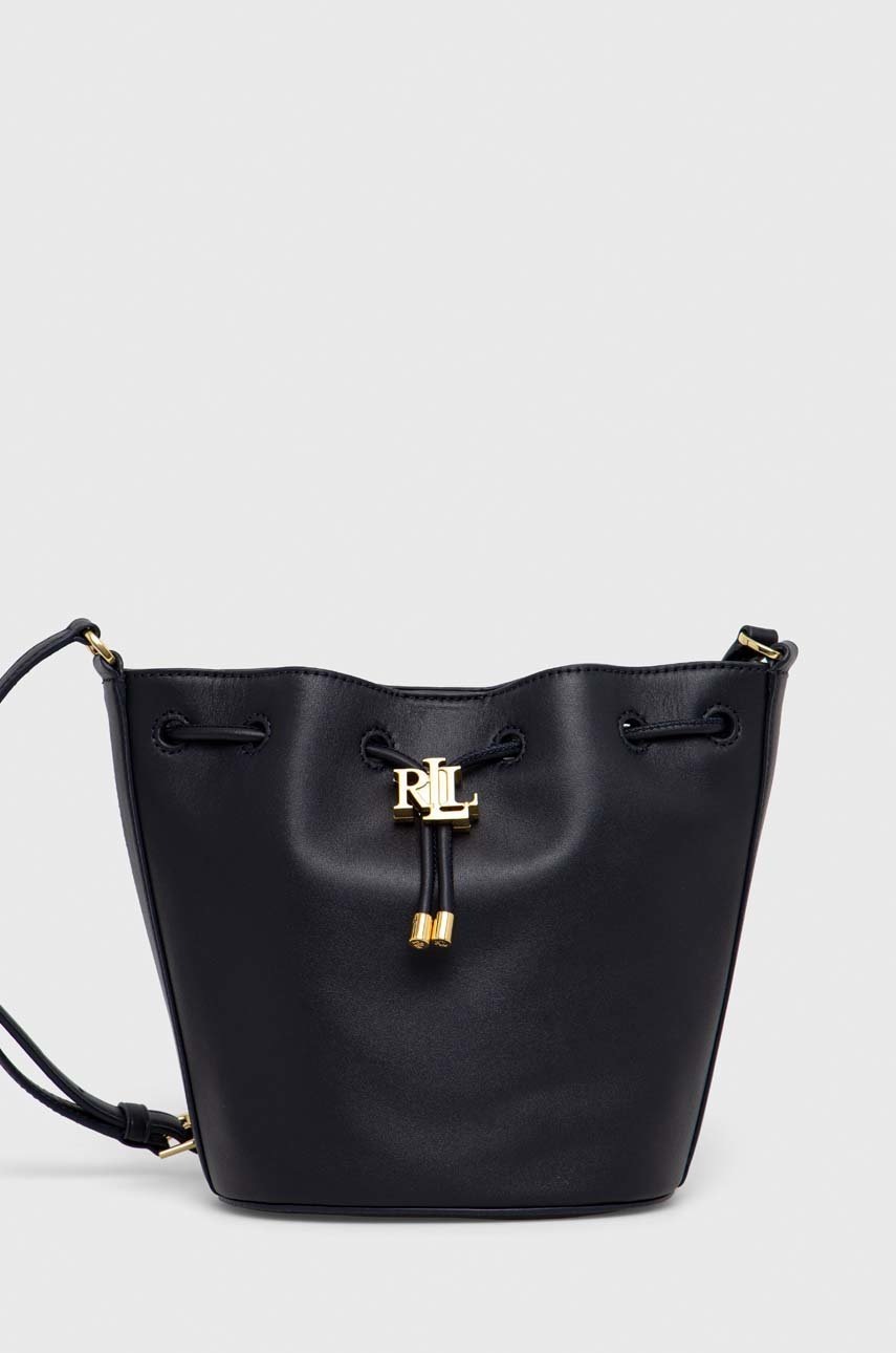 

Кожаная сумочка Lauren Ralph Lauren цвет синий