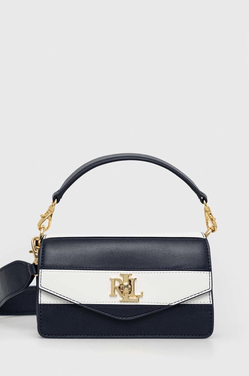 

Шкіряна сумочка Lauren Ralph Lauren колір синій