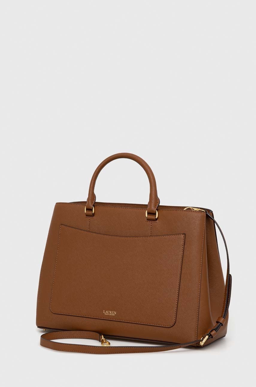 Δερμάτινη τσάντα Lauren Ralph Lauren φωτογραφία