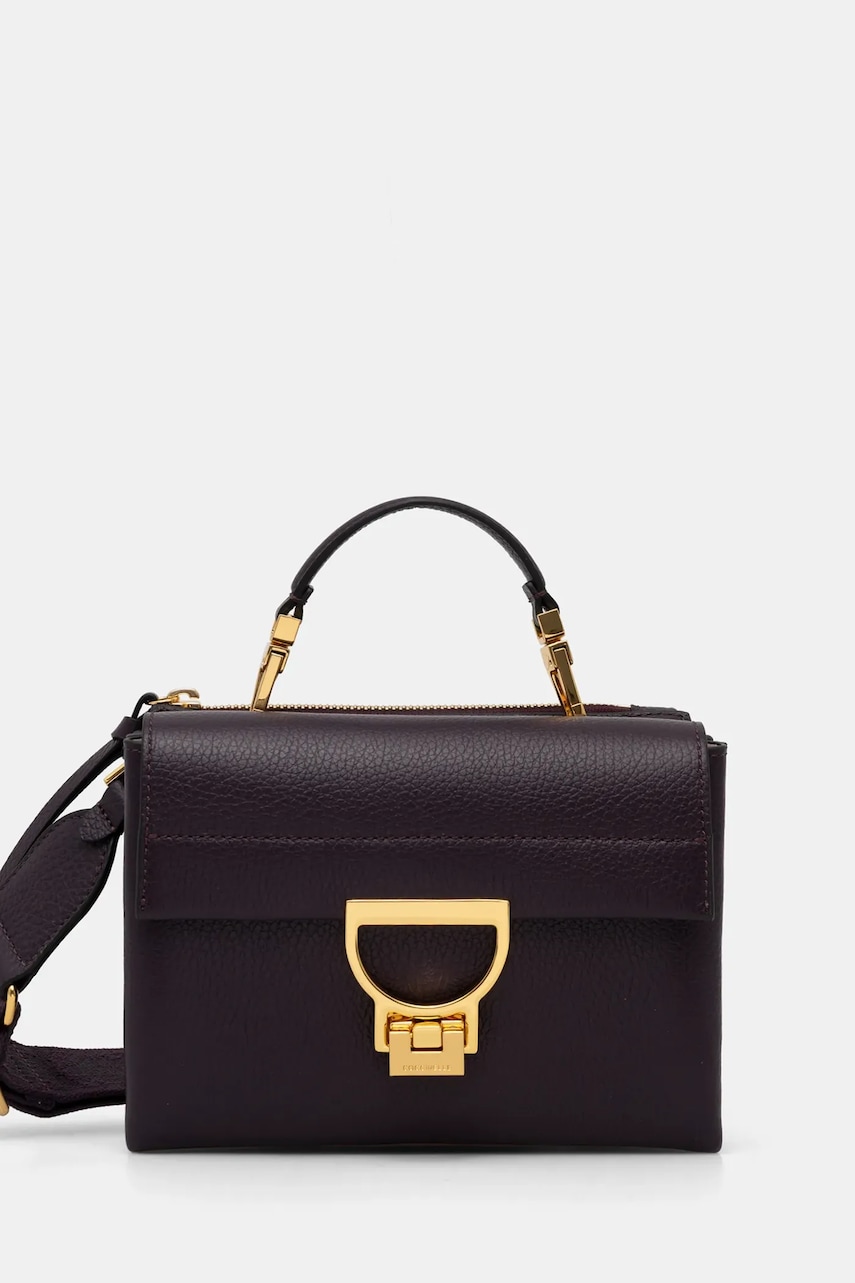 Coccinelle geantă de piele Arlettis culoarea negru, E1 ND8 55 B7 01