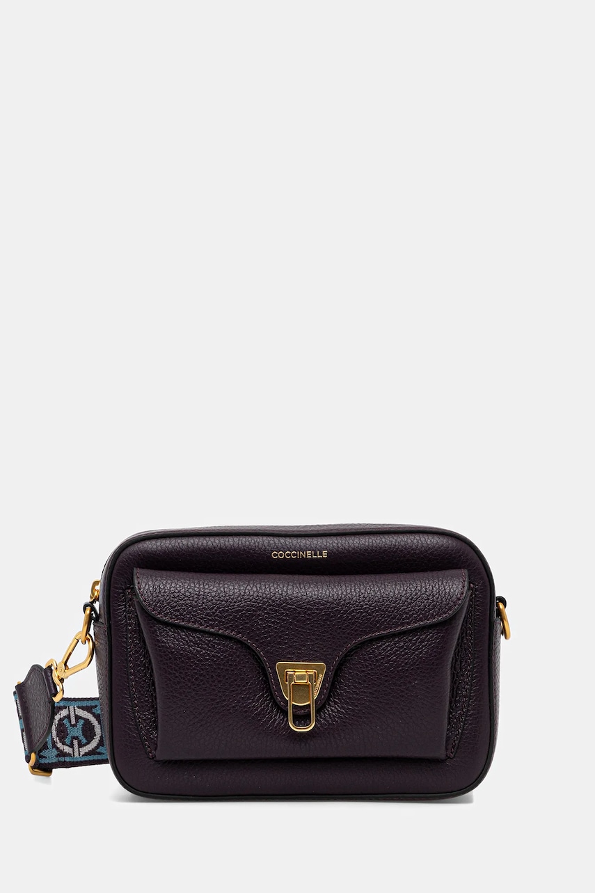 Coccinelle poșetă de piele culoarea maro, E1 NOF 15 02 01