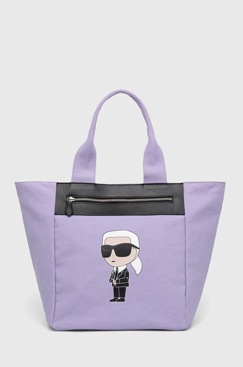 Karl Lagerfeld poseta culoarea violet