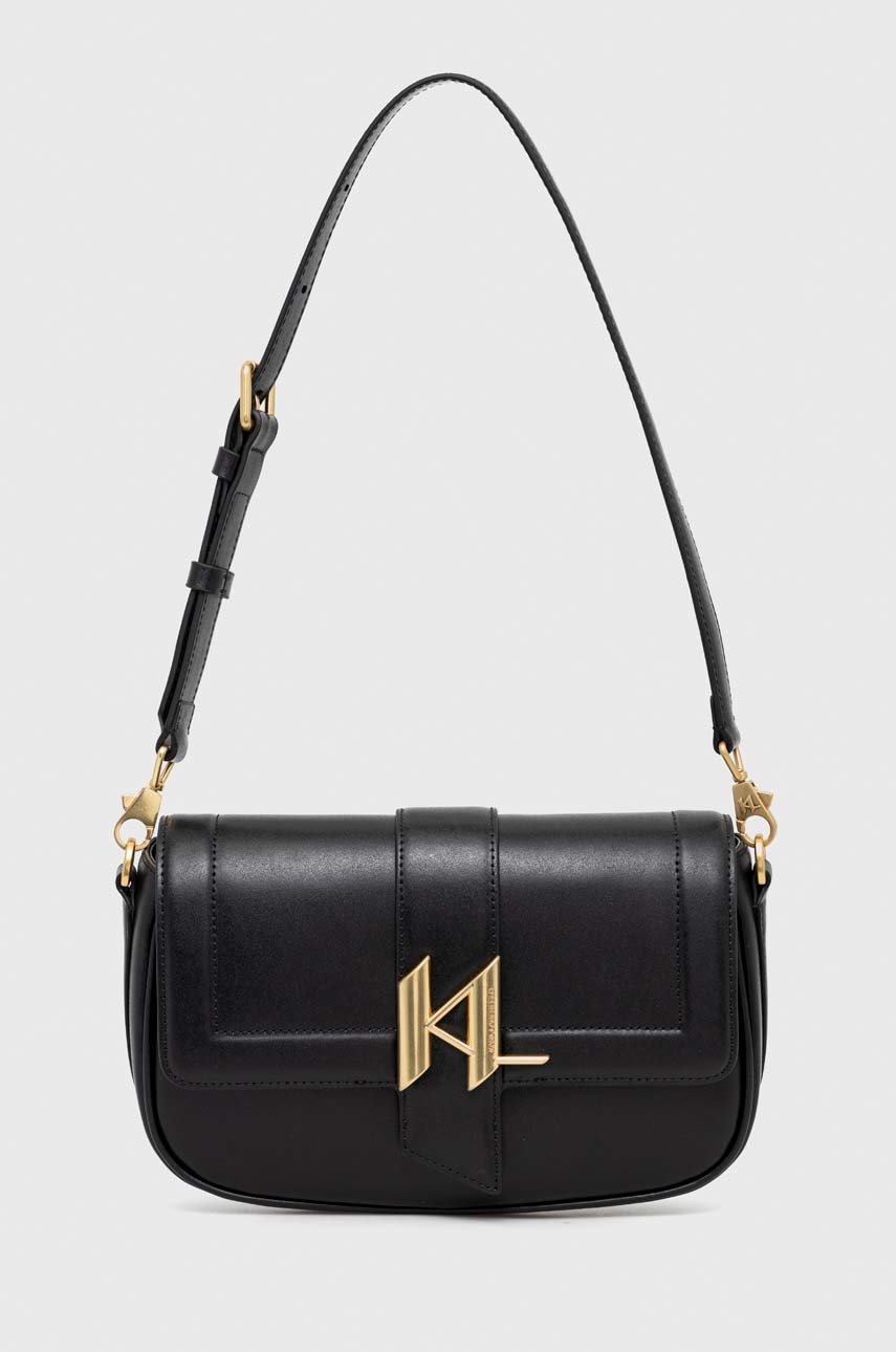 

Кожаная сумочка Karl Lagerfeld цвет чёрный