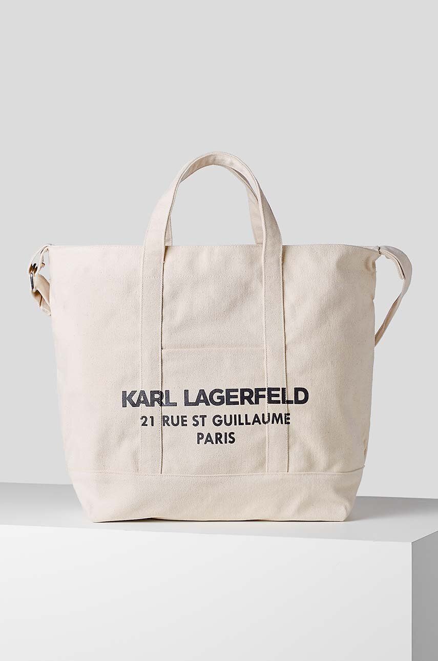 Karl Lagerfeld poseta culoarea bej Pret Mic accesorii imagine noua gjx.ro