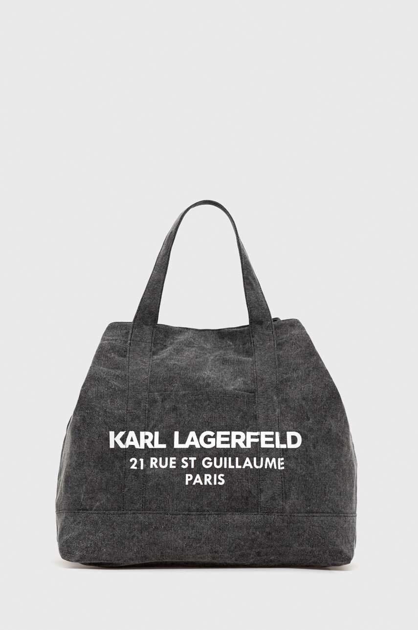 

Чанта Karl Lagerfeld в сиво, Сив