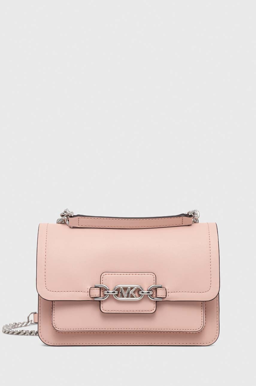 

Кожена чанта MICHAEL Michael Kors в зелено, Розов