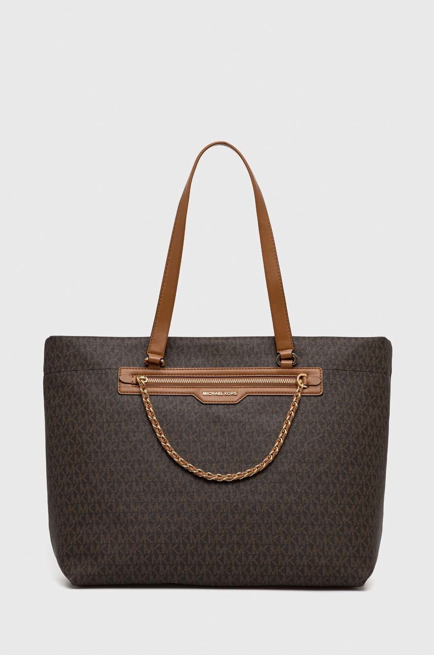 Τσάντα MICHAEL Michael Kors χρώμα: καφέ