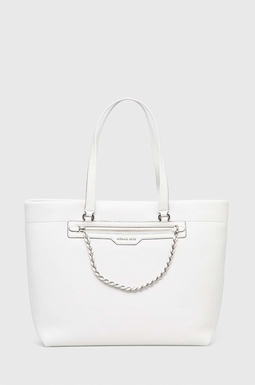 

Кожена чанта MICHAEL Michael Kors в бяло, Бял