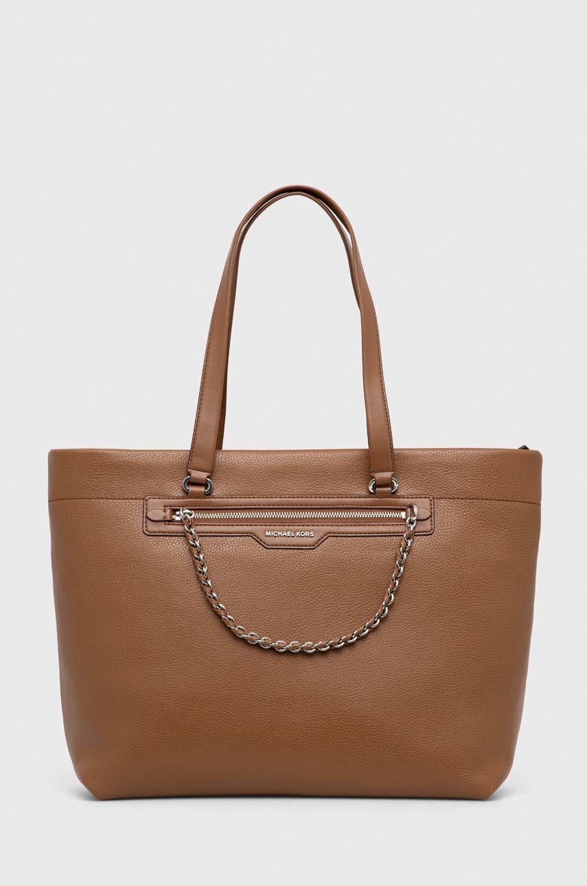 

Кожена чанта MICHAEL Michael Kors в кафяво, Кафяв