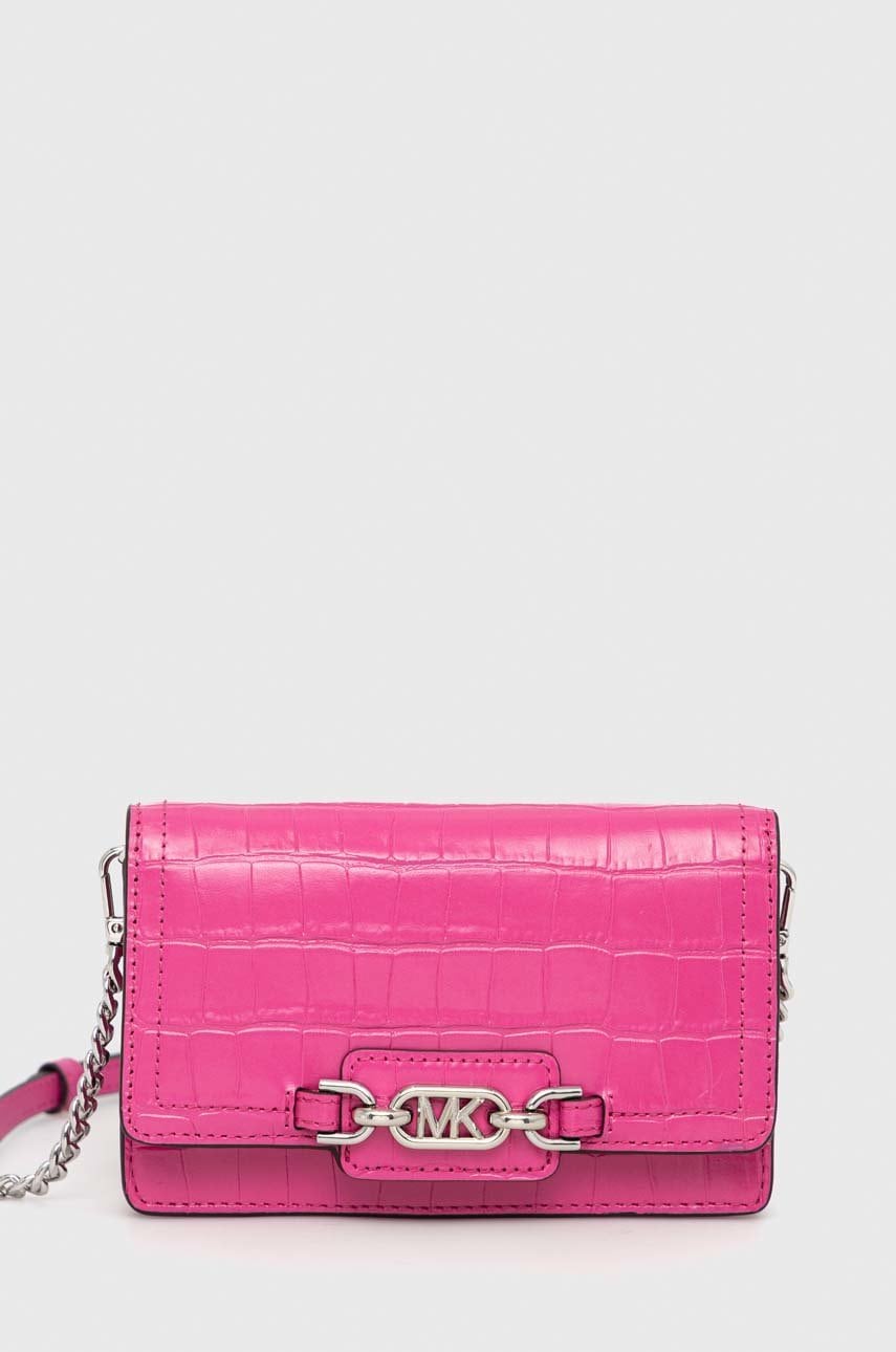 MICHAEL Michael Kors poseta piele culoarea roz