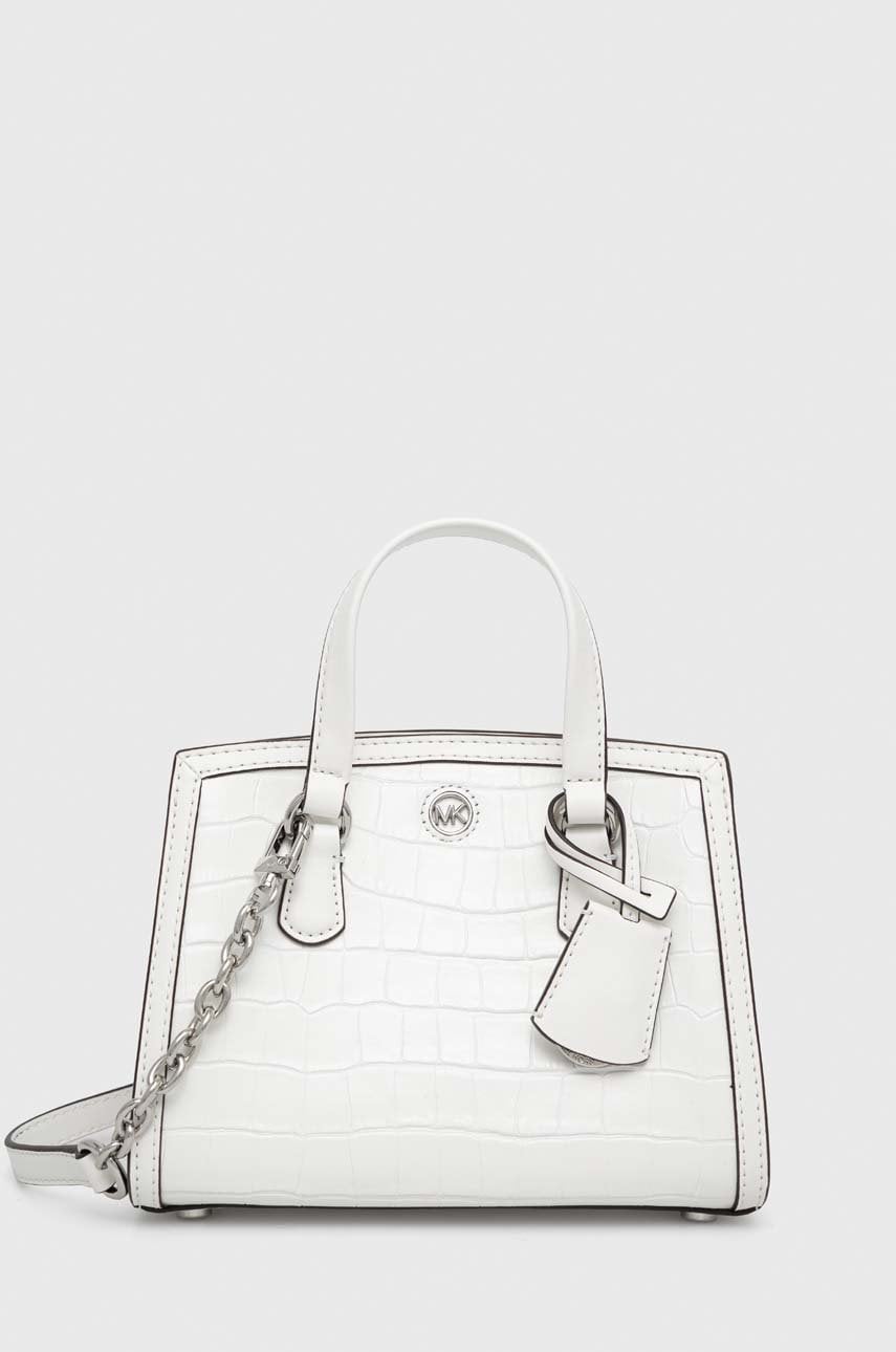 Michael michael kors poseta de piele culoarea alb