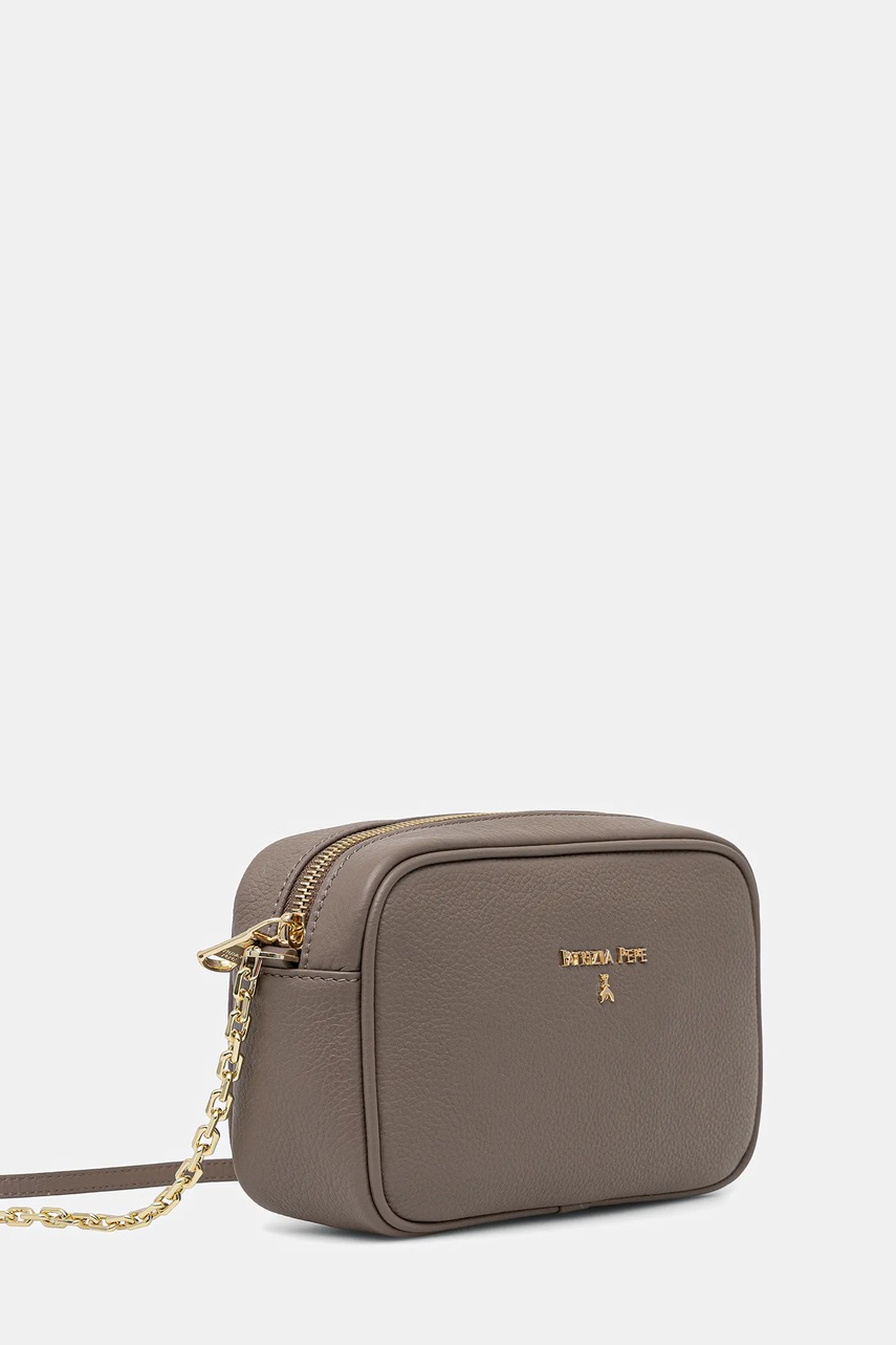 Кожаная сумочка Patrizia Pepe цвет бежевый CB0071 L001