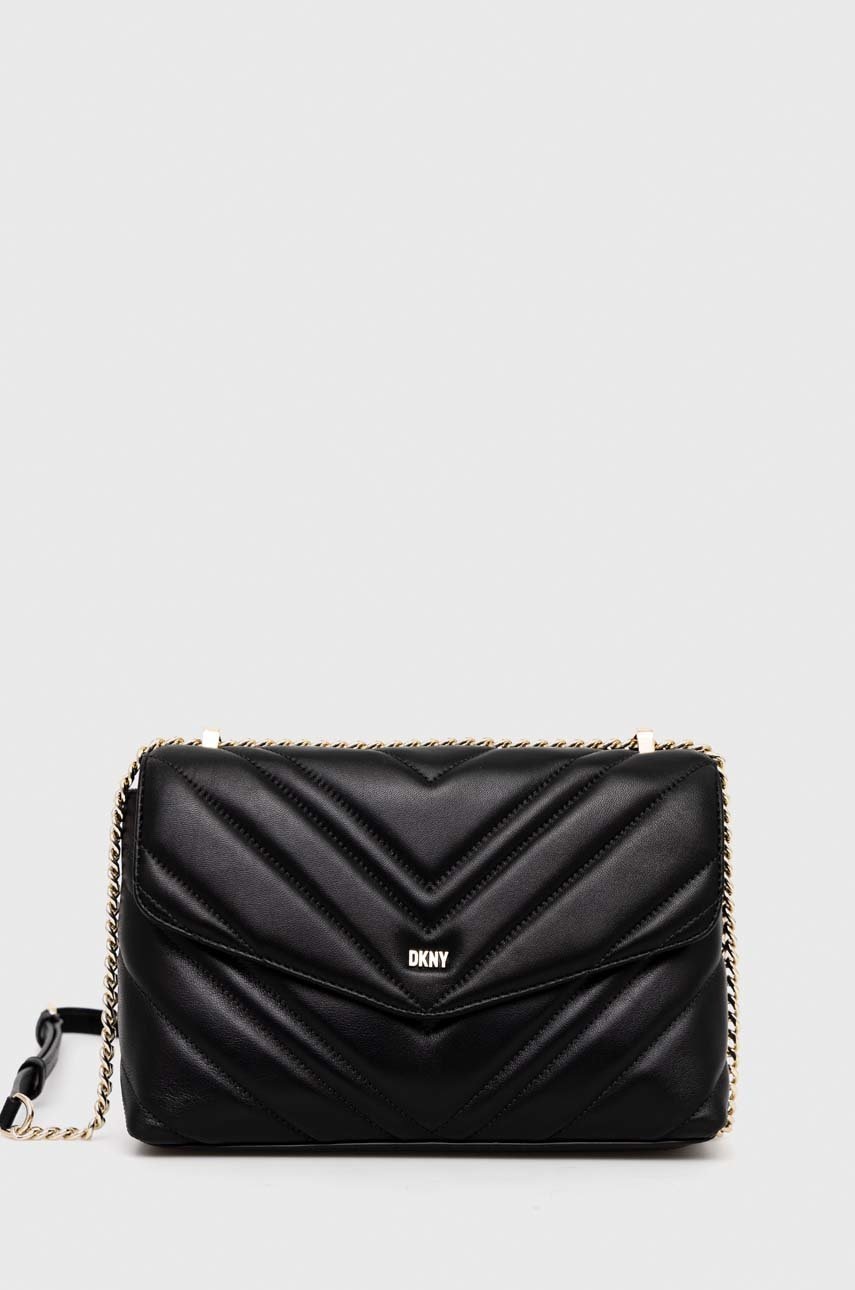 

Кожаная сумочка Dkny цвет чёрный
