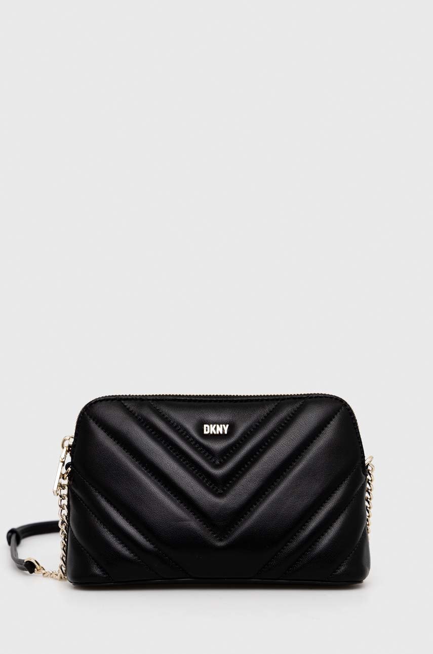 Dkny poseta de piele culoarea negru