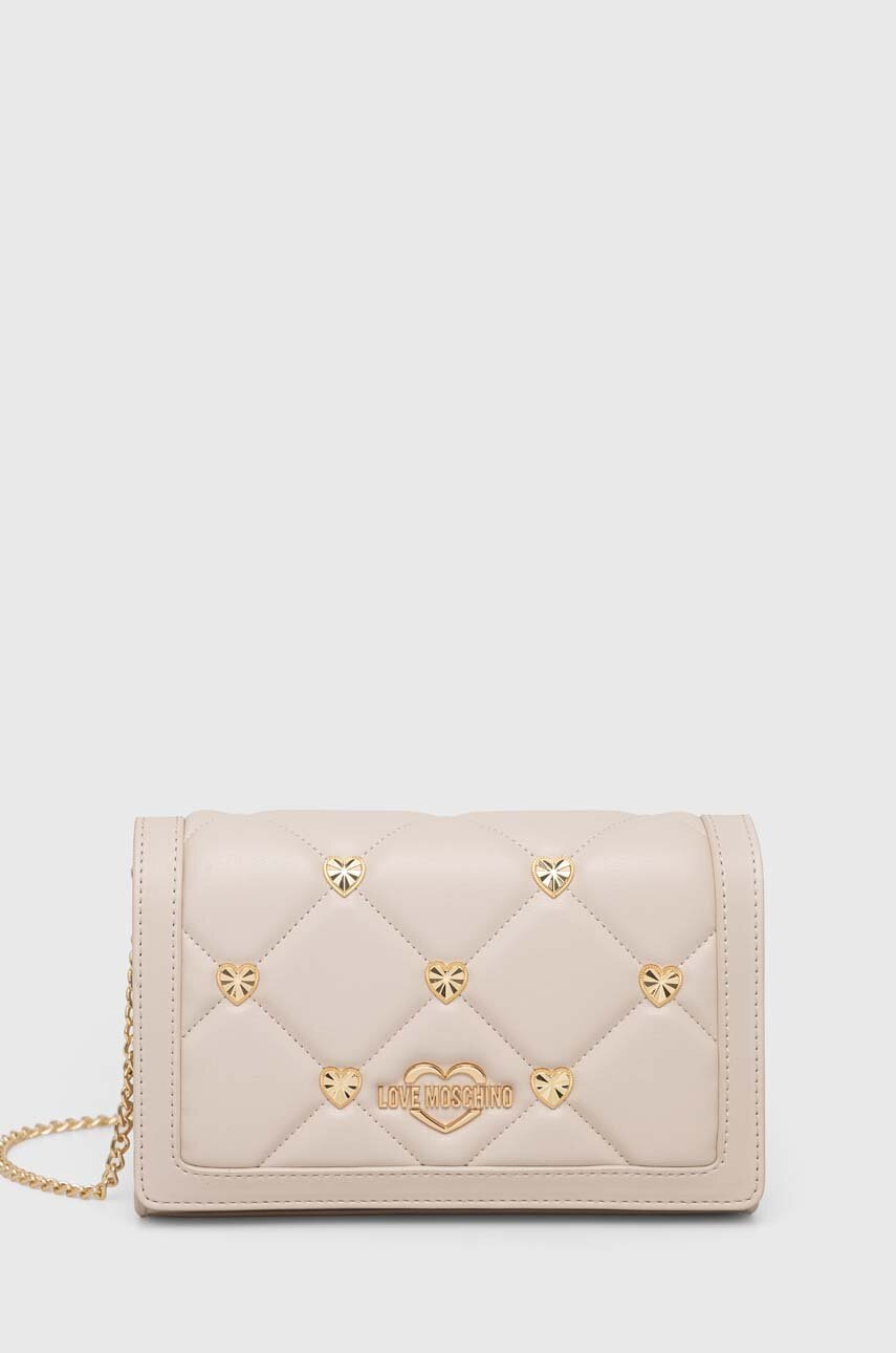 

Чанта Love Moschino в бежово, Бежов