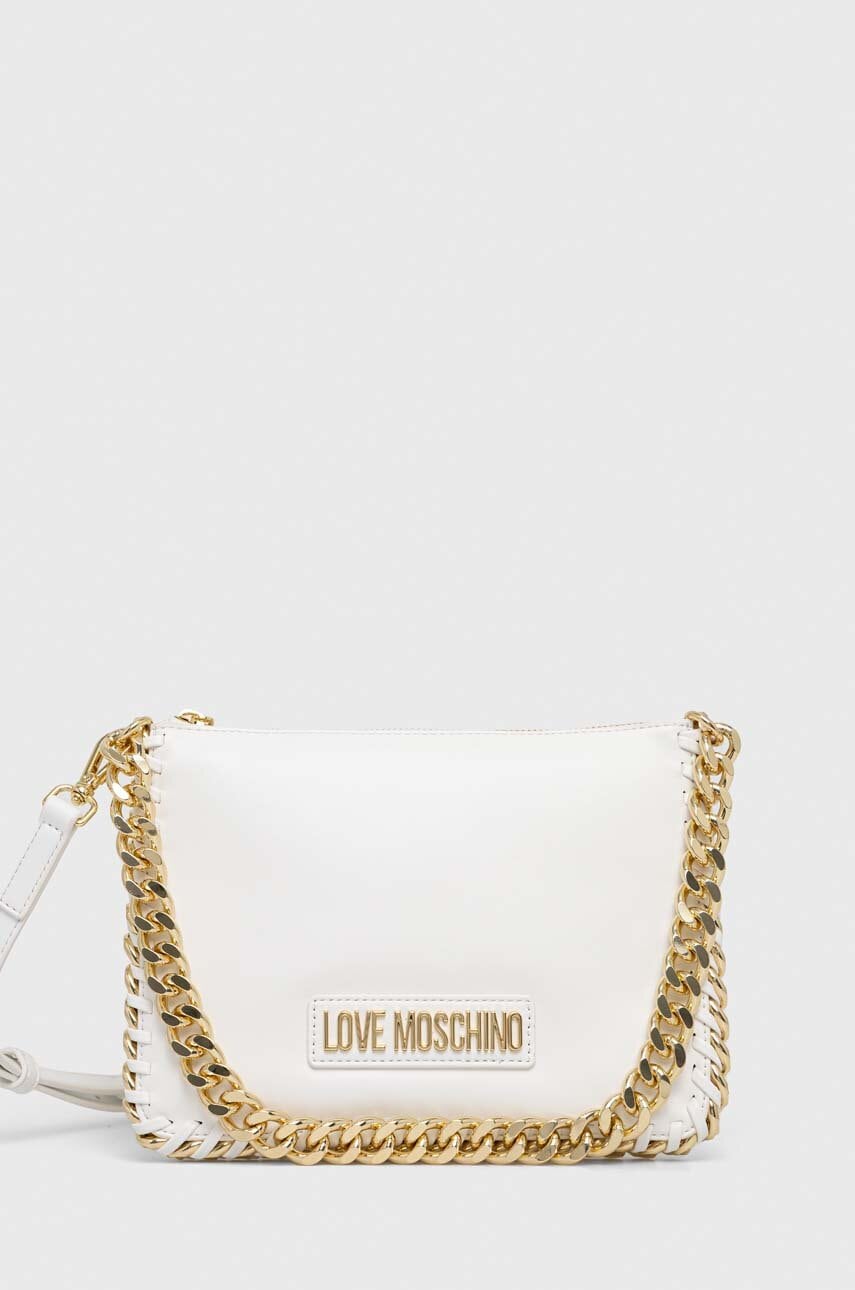 Love Moschino poseta culoarea alb