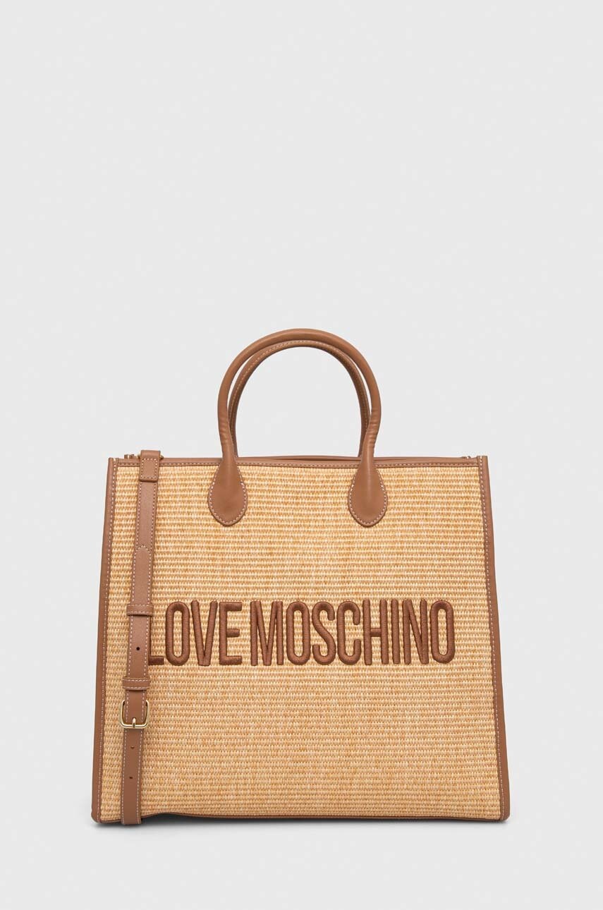 

Чанта Love Moschino в бежово, Бежов