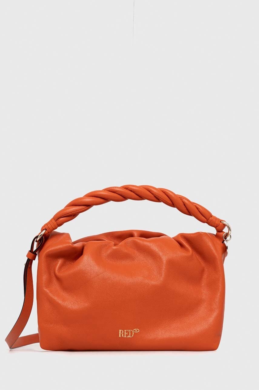 

Шкіряна сумочка Red Valentino колір помаранчевий