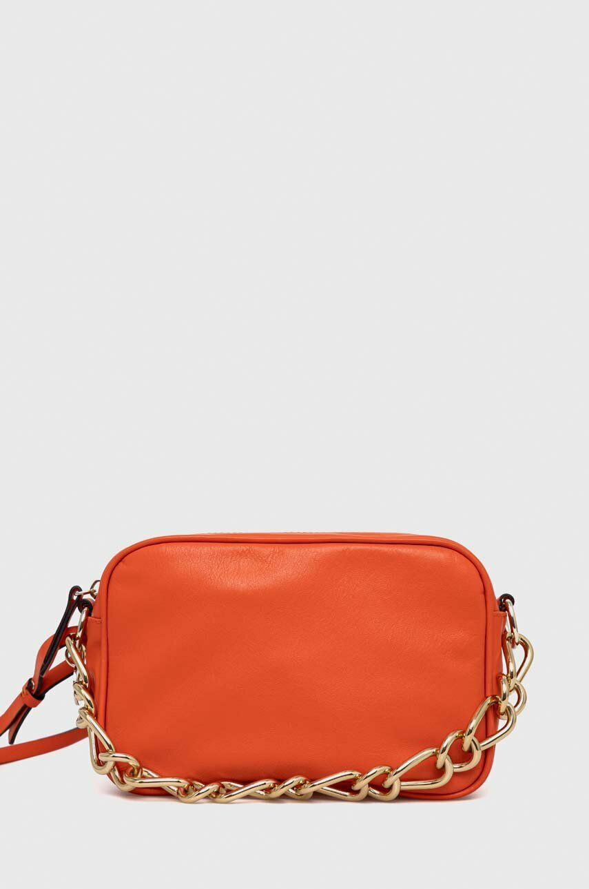 E-shop Kožená kabelka Red Valentino oranžová barva
