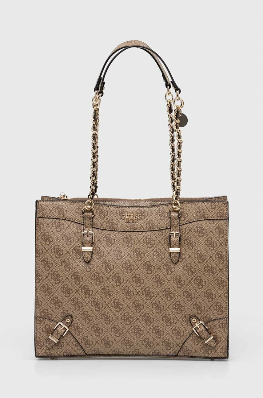 

Сумочка Guess колір бежевий