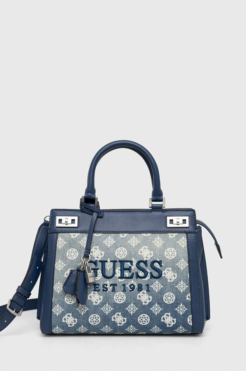 

Чанта Guess в тъмносиньо, Тъмносин