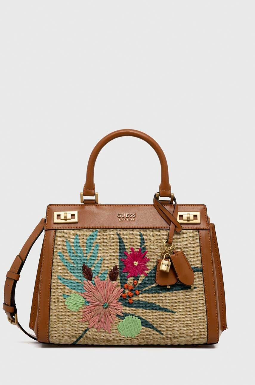 

Чанта Guess в бежово, Бежов