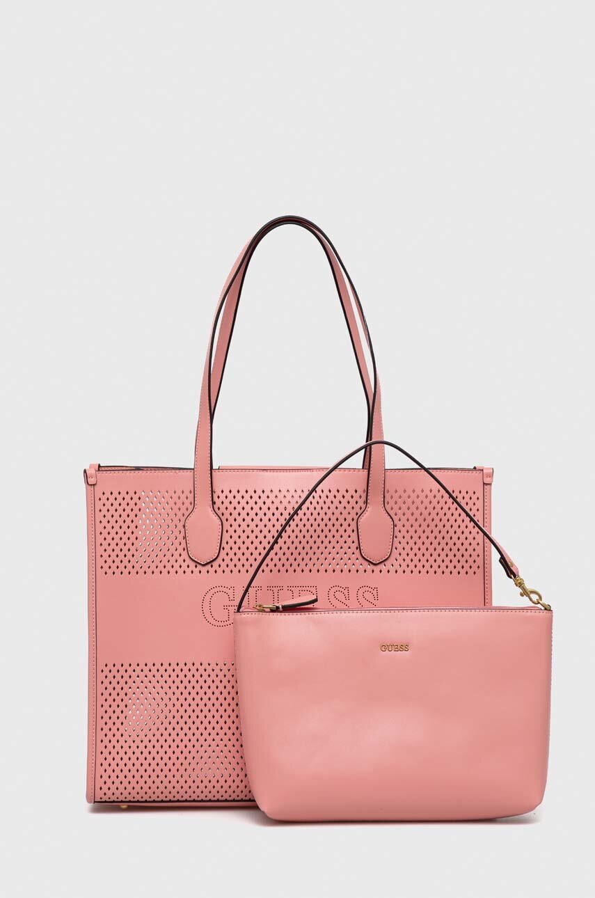 

Чанта Guess в розово, Розов