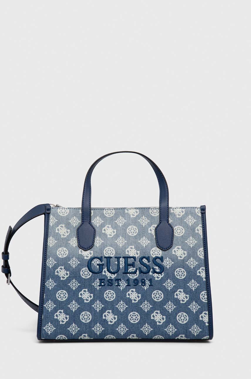

Чанта Guess в тъмносиньо, Тъмносин