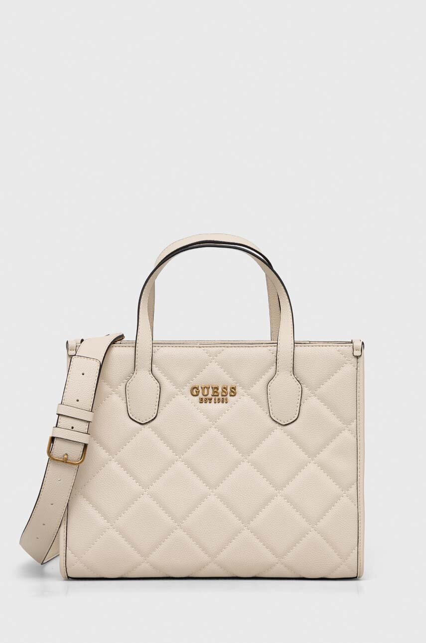 

Сумочка Guess колір бежевий