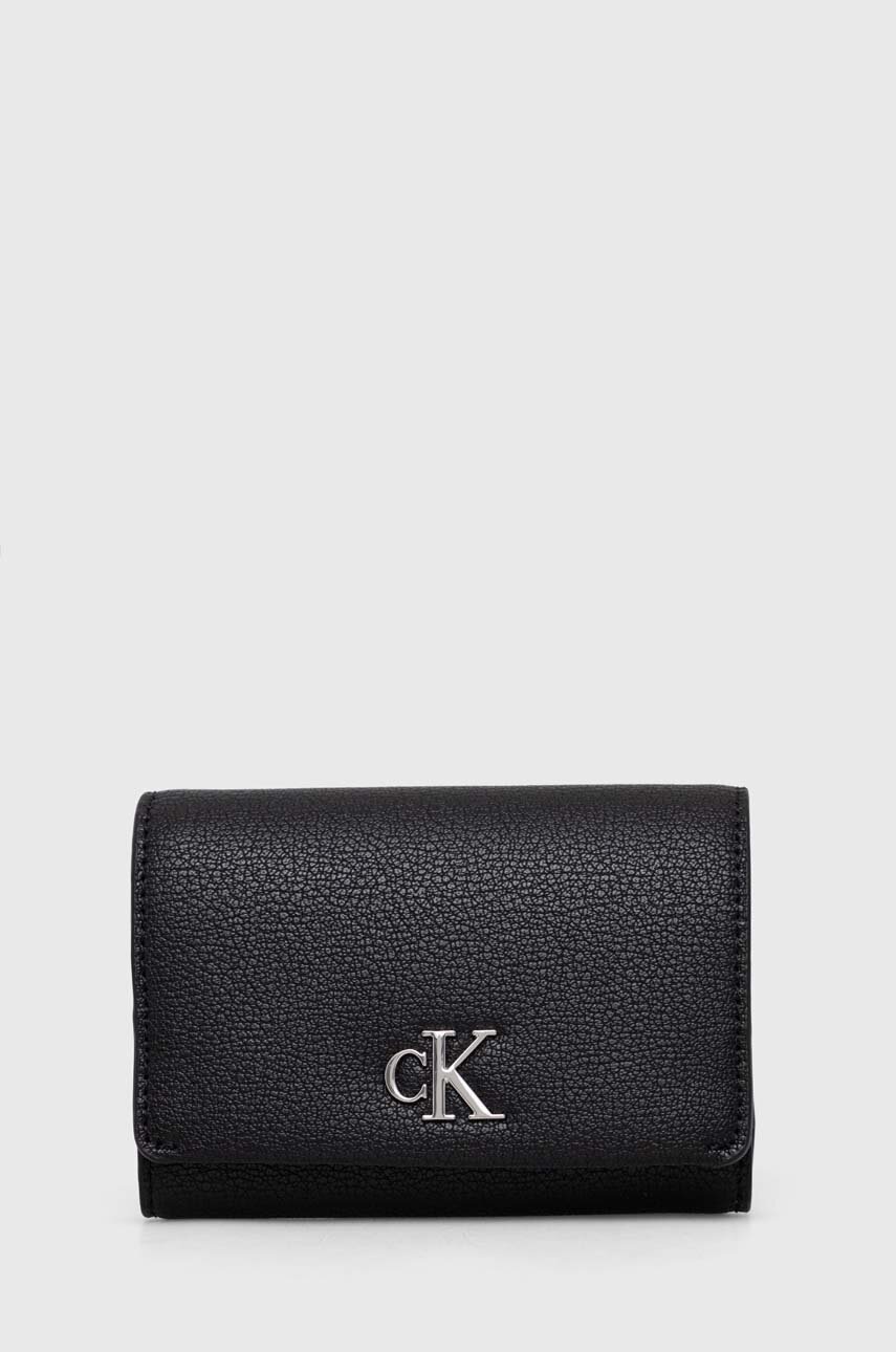 

Портфейл Calvin Klein Jeans дамски в черно, Черен