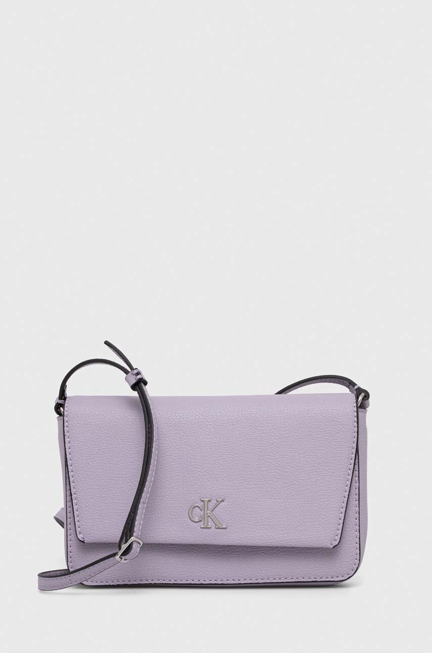 

Чанта Calvin Klein Jeans в черно, Виолетов