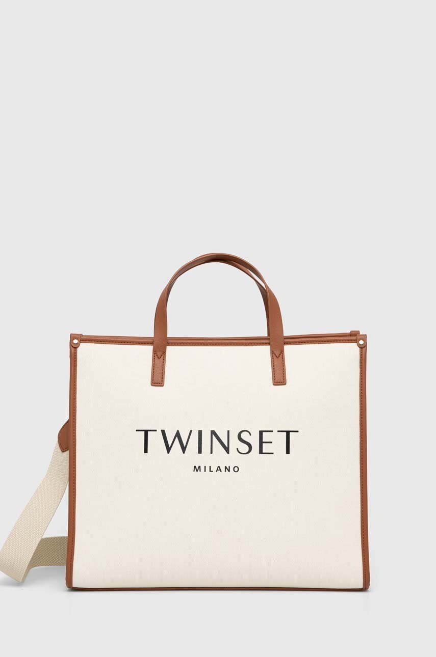 

Чанта Twinset в бежово, Бежов