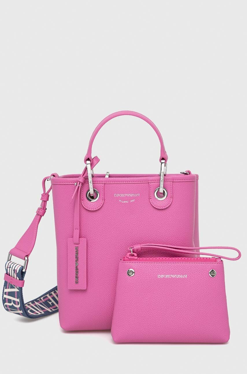 

Чанта Emporio Armani в розово, Розов