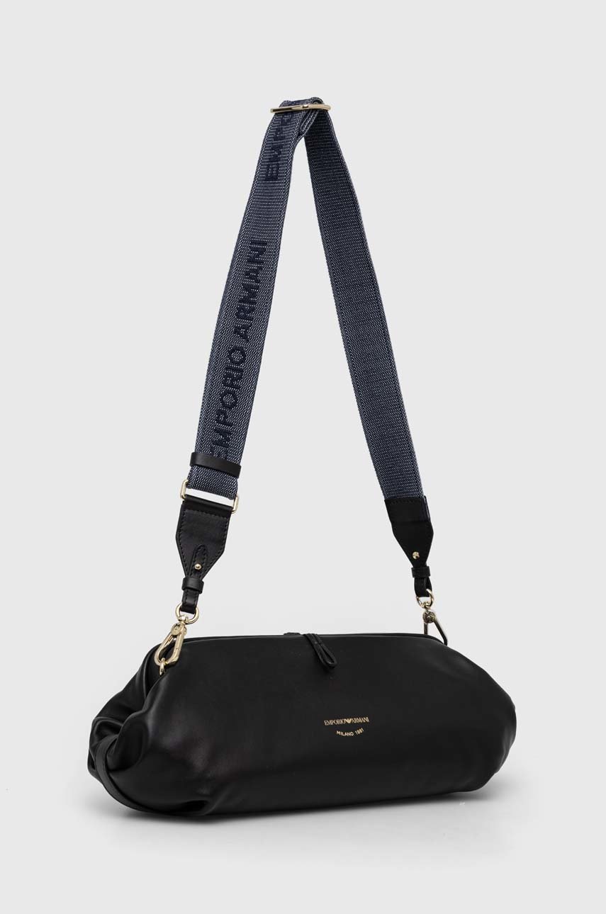

Шкіряна сумочка Emporio Armani колір чорний