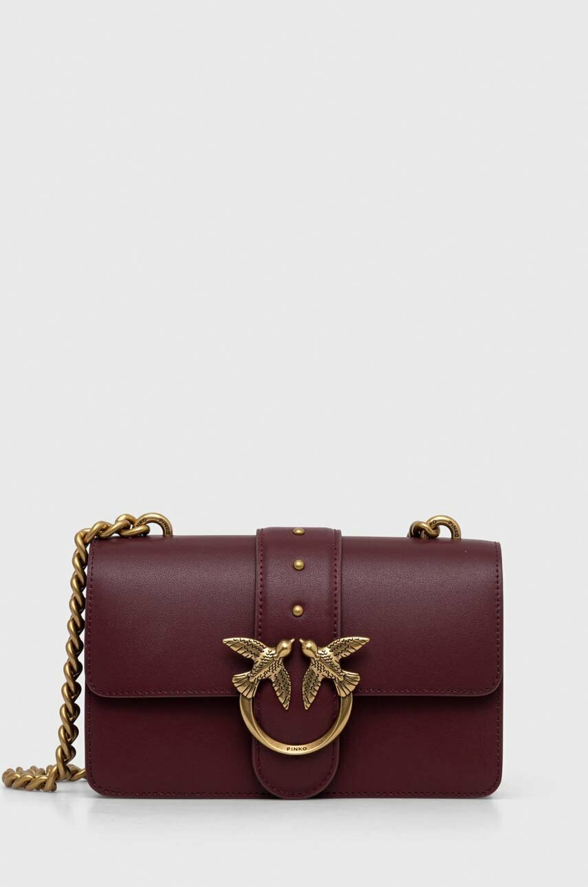 

Кожаная сумочка Pinko цвет коричневый