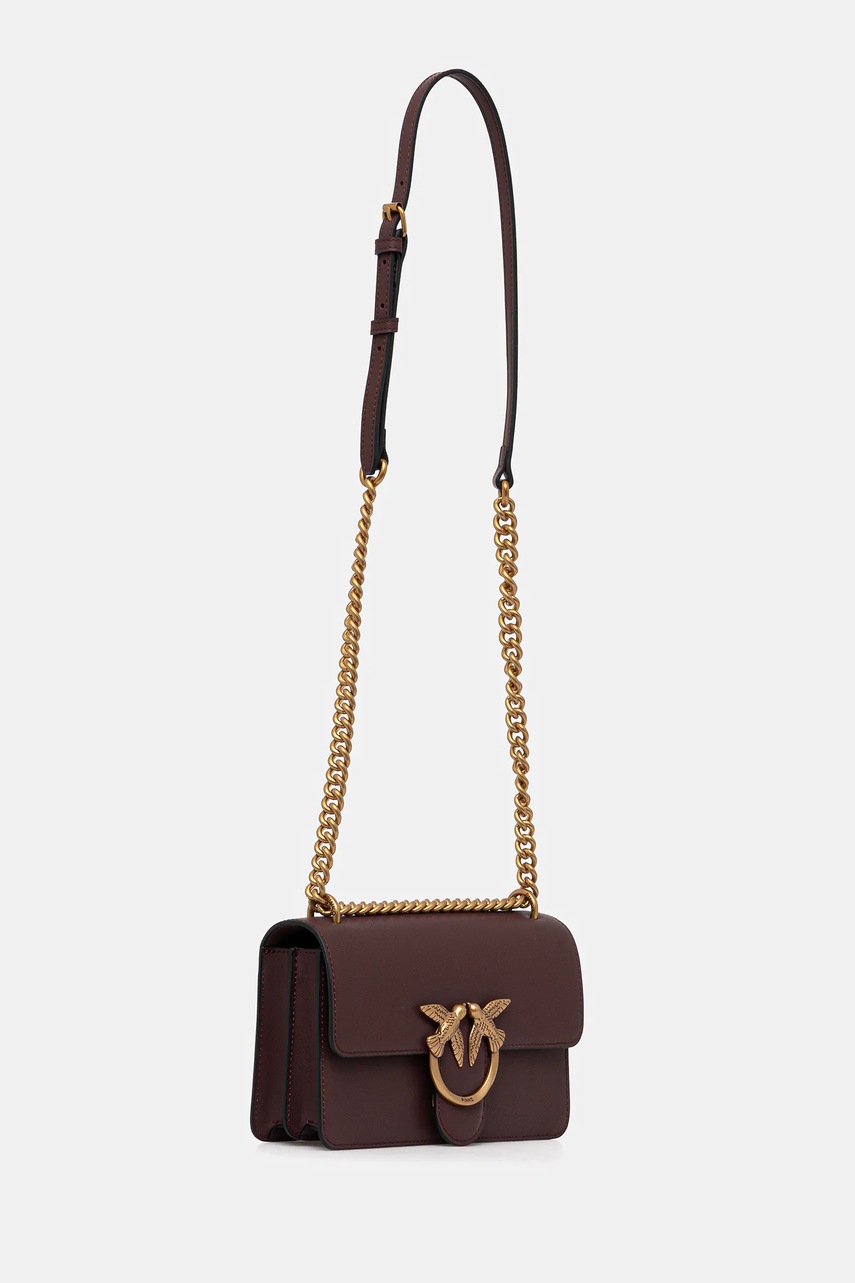 Кожаная сумочка Pinko цвет коричневый 100074 A0F1