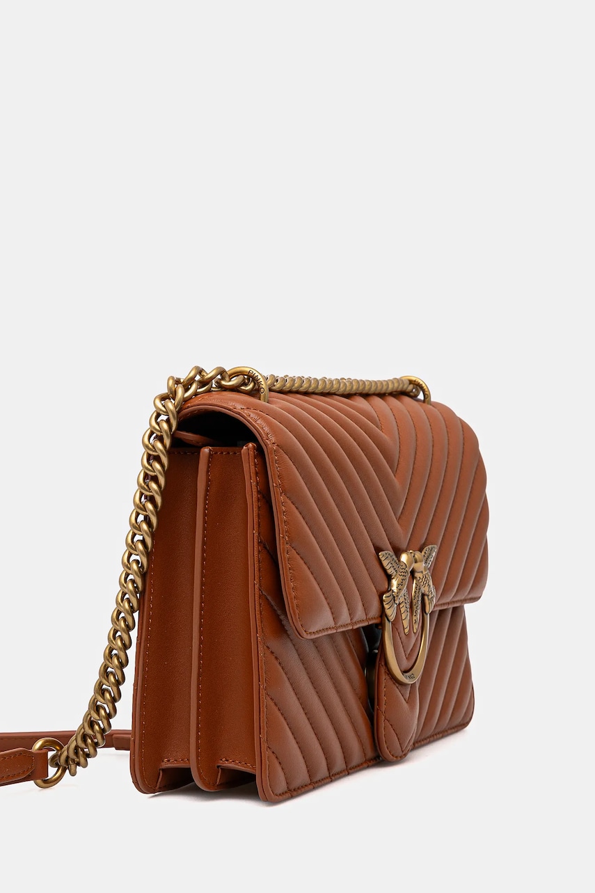 Кожаная сумочка Pinko цвет коричневый 100941 A0GK Кожаная сумочка Pinko цвет коричневый 100941 A0GK