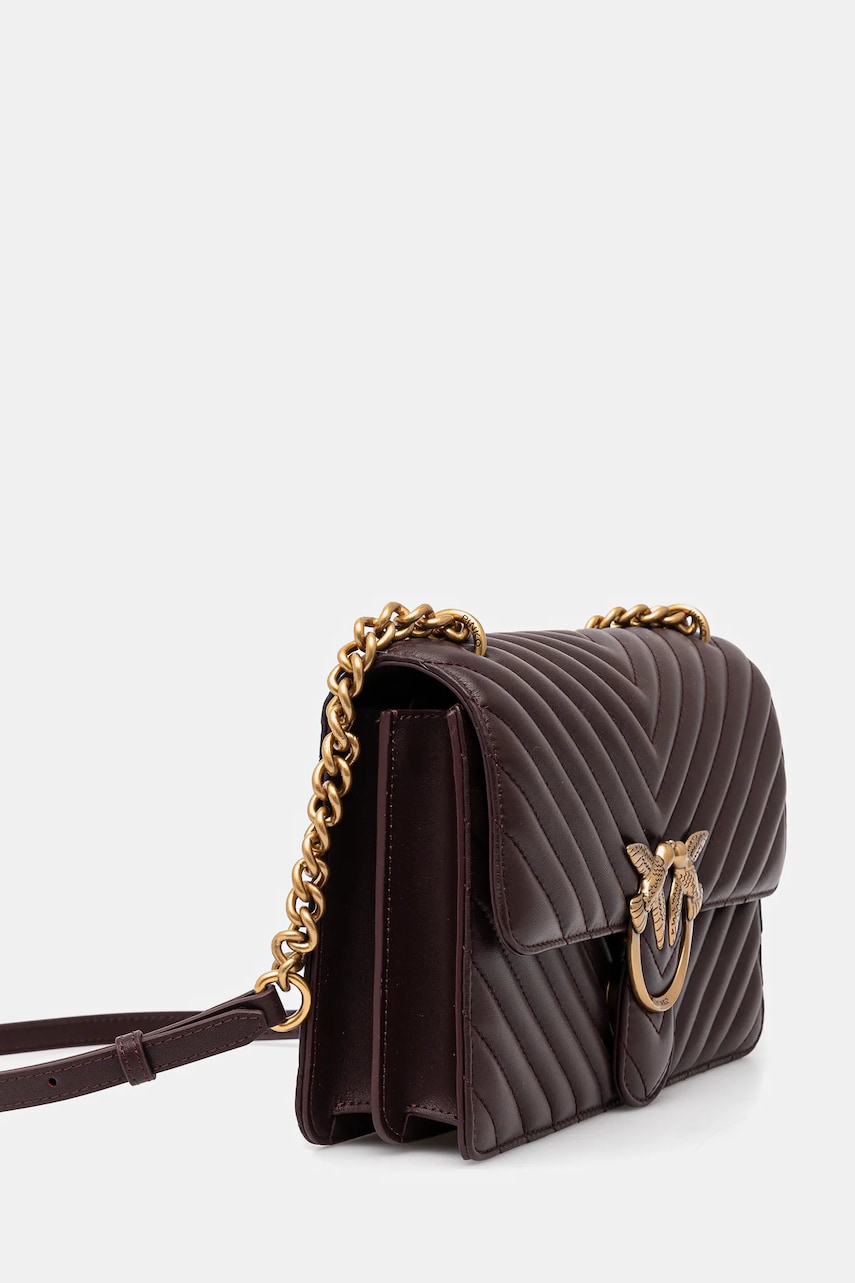 Кожаная сумочка Pinko цвет коричневый 100941 A0GK Кожаная сумочка Pinko цвет коричневый 100941 A0GK