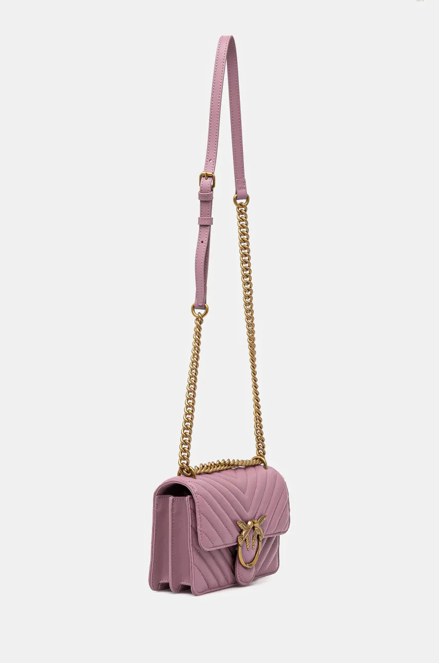 Кожаная сумочка Pinko цвет розовый 100074 A0GK Кожаная сумочка Pinko цвет розовый 100074 A0GK
