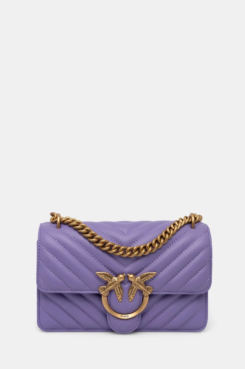 

Кожена чанта Pinko в лилаво 100074 A0GK, Виолетов