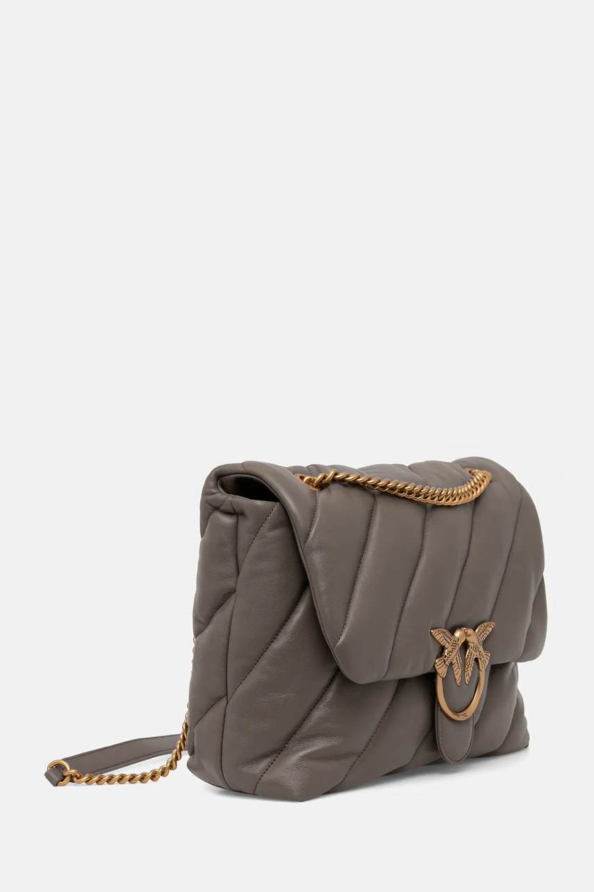 Кожаная сумочка Pinko цвет бежевый 100037 A0F2