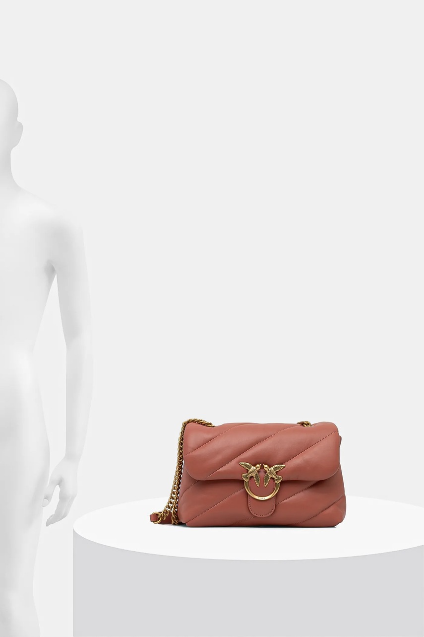 Δερμάτινη τσάντα Pinko χρώμα: μπλε, 100038 A0F2 φωτογραφία