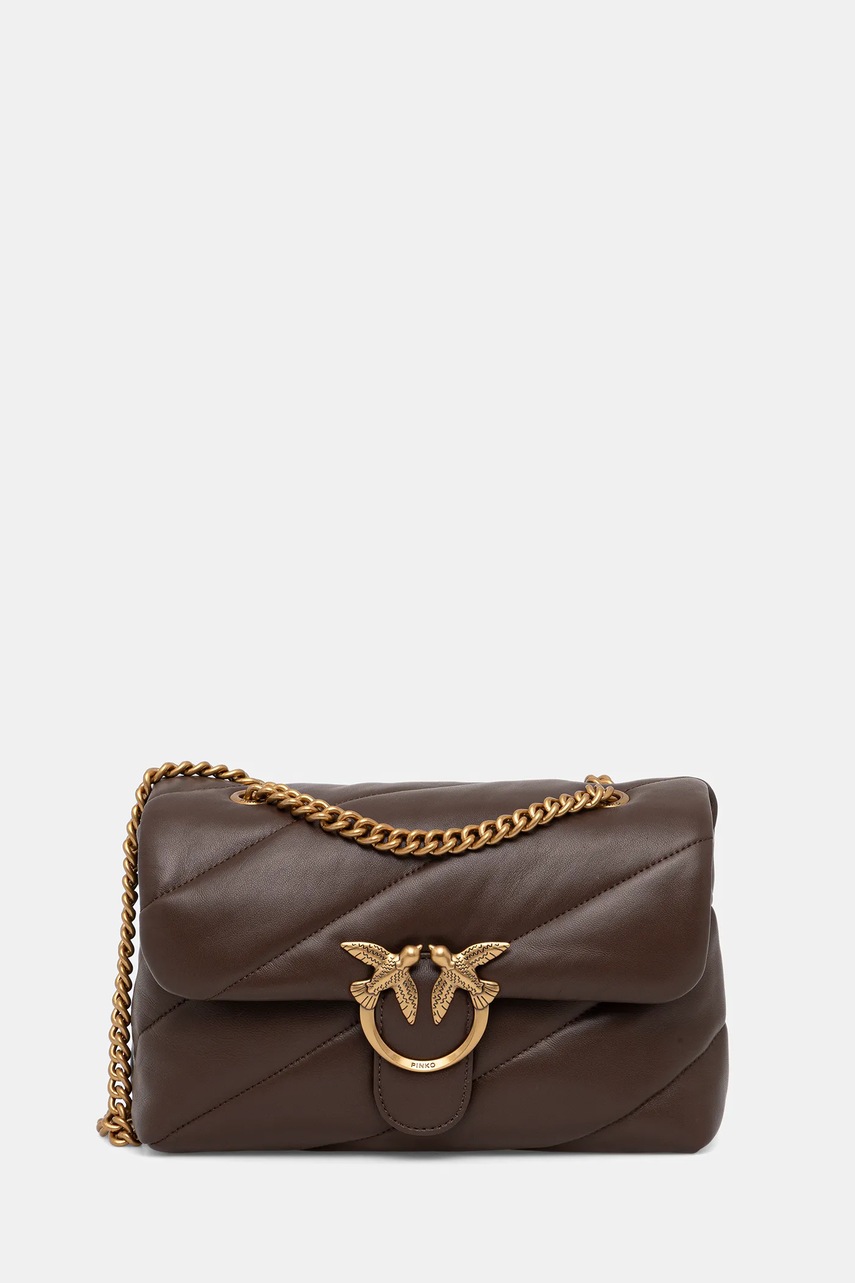 Levně Kožená kabelka Pinko modrá barva, 100038 A0F2