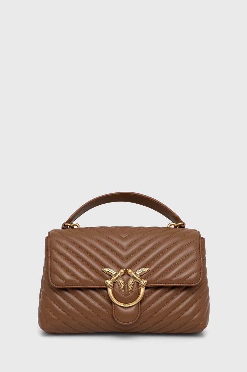

Кожена чанта Pinko в кафяво 100043.A0GK, Кафяв
